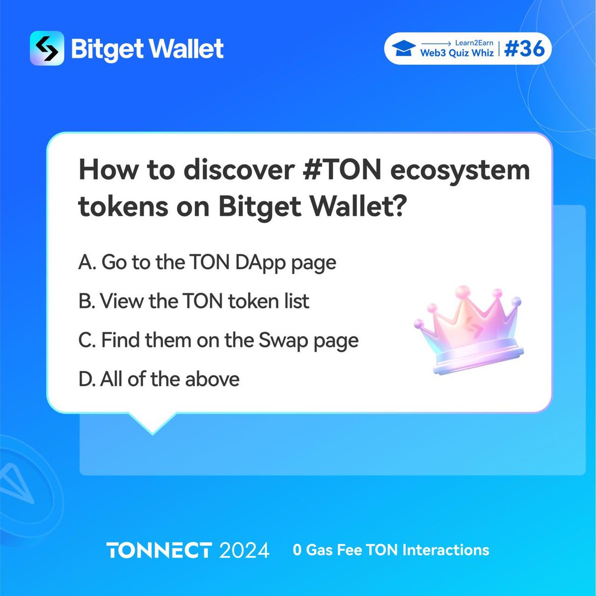 And we're back with this week's Quiz Whiz feat. <a href="/ton_blockchain/">TON 💎</a>! 🚀🎓

Comment your answer + #BitgetWallet EVM address! 3 winners will get 5-10 GASU! 🔥