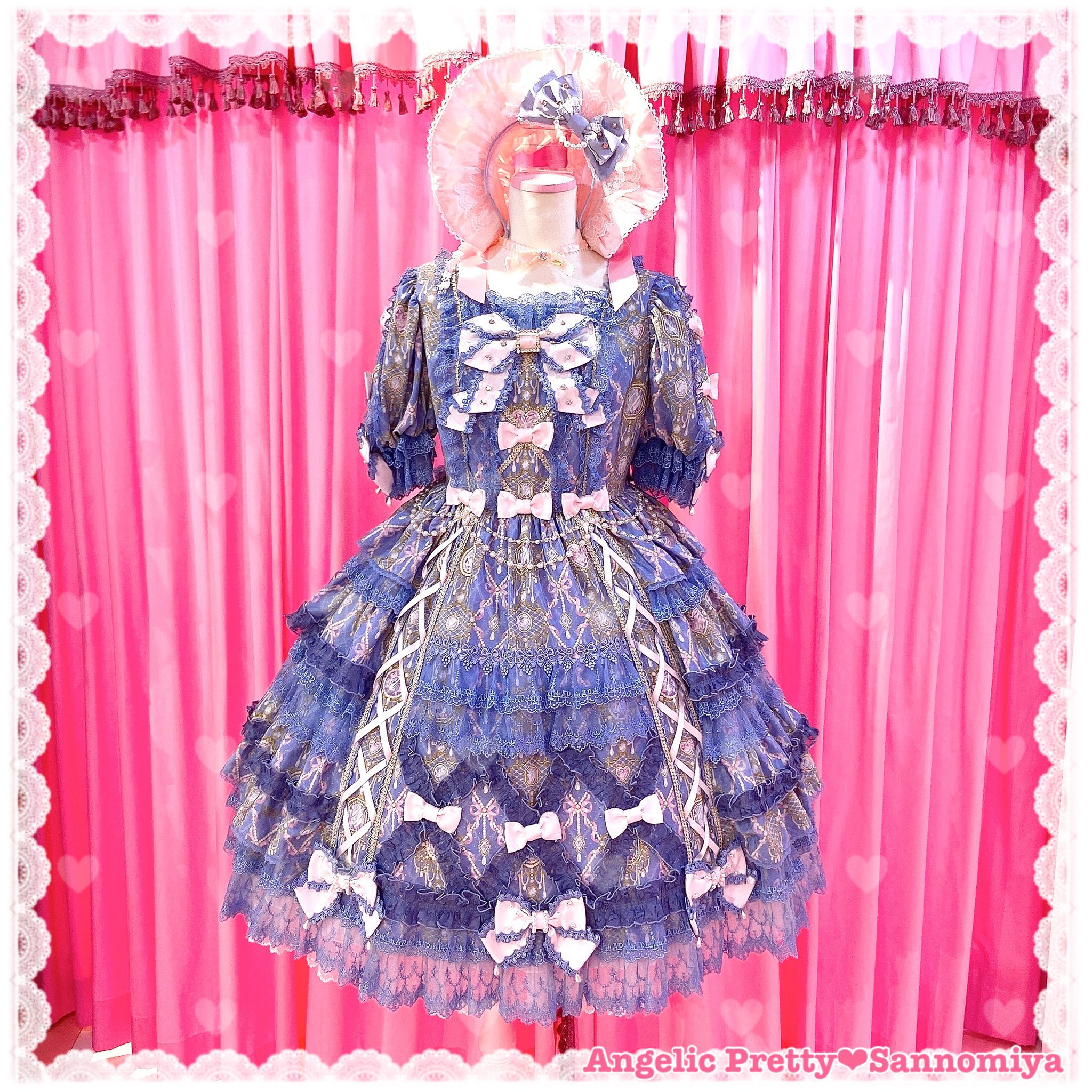 アンジェリックプリティ⭐︎ Elegant Roseブリム付カチューシャ⭐︎ピンク アンジェリックプリティ⭐︎ Elegant Roseブリム付カチューシャ