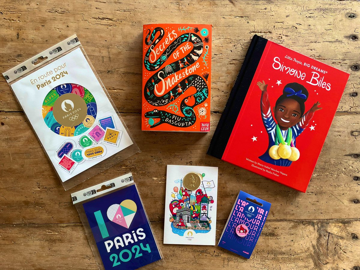 The Paris Olympics are in full swing! Get in the groove with this magnifique #giveaway: Gothic Paris adventure Secrets of the Snakestone + Little Ppl, Big Dreams bk on Simone Biles + Paris Olympic™️ goodies (stamps, postcards, souvenir coin &amp; pin)! Follow &amp; RT to enter. Ends 31/8