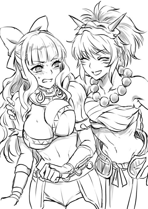 こんな?この2人の支援は見た事無かったけどイイね!女同士の支援はシャーロッテちゃんが何だかんだ面倒見良くて好き 