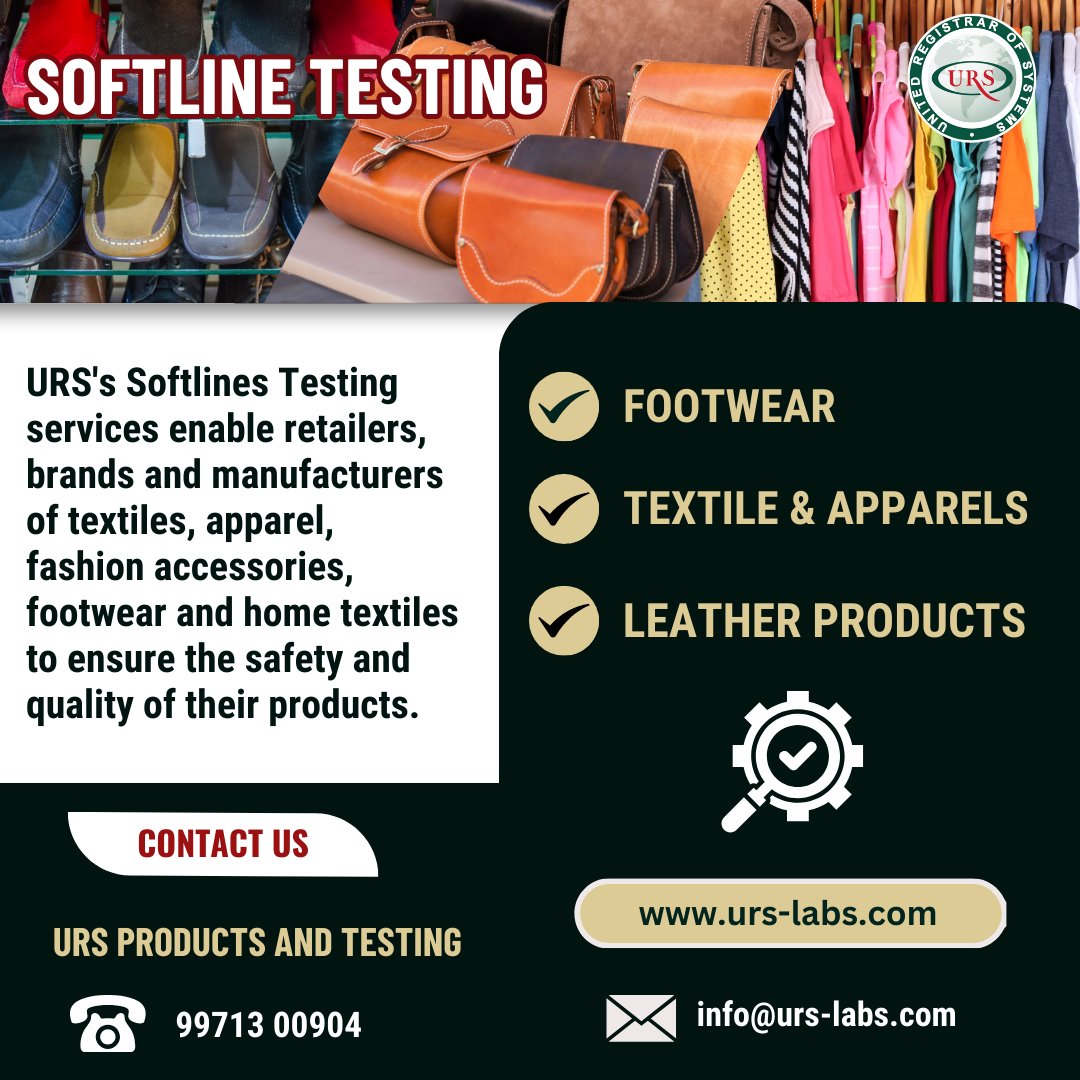 urs_certificate's tweet image. URS's Softlines Testing services enable retailers, brands and manufacturers of textiles, apparel, fashion accessories, footwear and home textiles to ensure the safety and quality of their products.

#softline #textilestesting #appareltesting #fashionaccessories #products #testing
