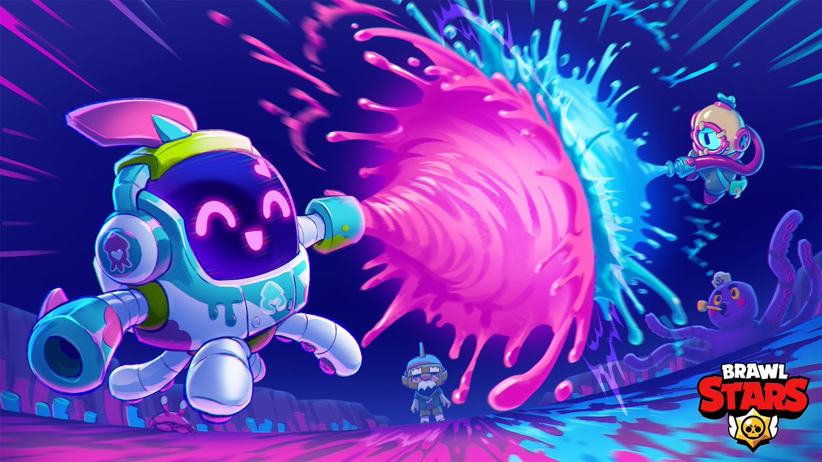BrawlStars's tweet photo. 💦 Out with a SPLASH! 💦

🐙 Aquamarine Sprout is here! 🐙 

#PaintBrawl https://t.co/ldLXAgDweh