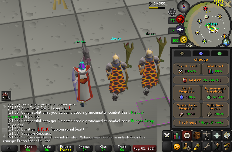 nochocc's tweet photo. created 2 new alts for alting gwd and dks and got infernal capes with under 8 days playtime! barraging bandits is super op

welcome chocqo and choczo to the team https://t.co/vvVgEbev6M