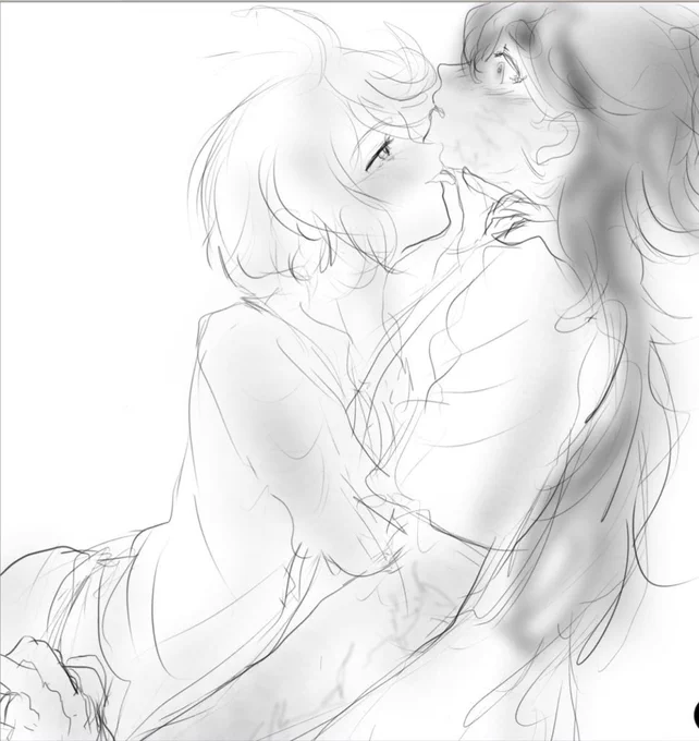 #私はこういう絵師です見た絵師全員参加デジ、墨、水彩、とかその日の気分で描いてます…酒飲んだ後描きたくなるんだよね。 