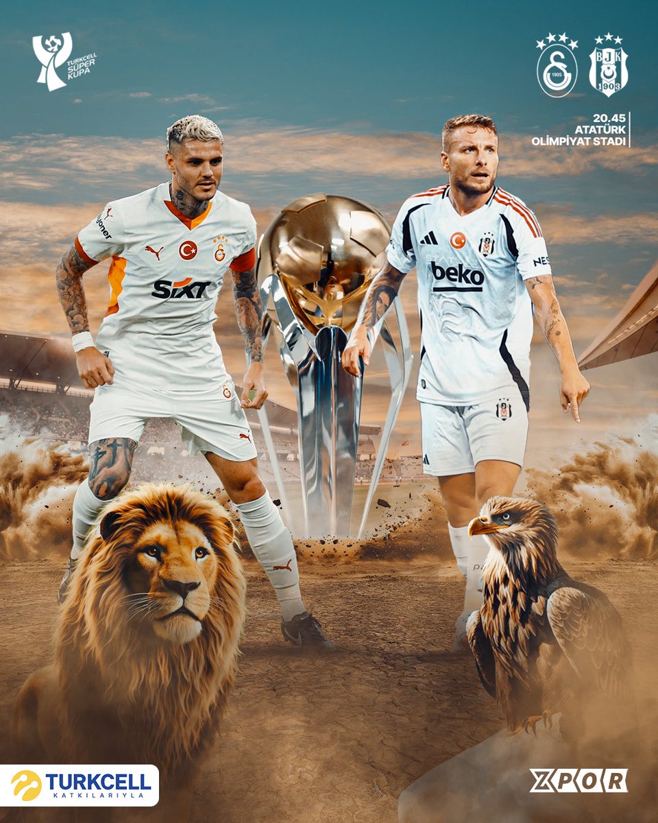 Beşiktaş ve Galatasaray Süper Kupa için karşı karşıya geliyor 🏆

⏰ 20.45
🏟️ Atatürk Olimpiyat Stadyumu
📺 ATV