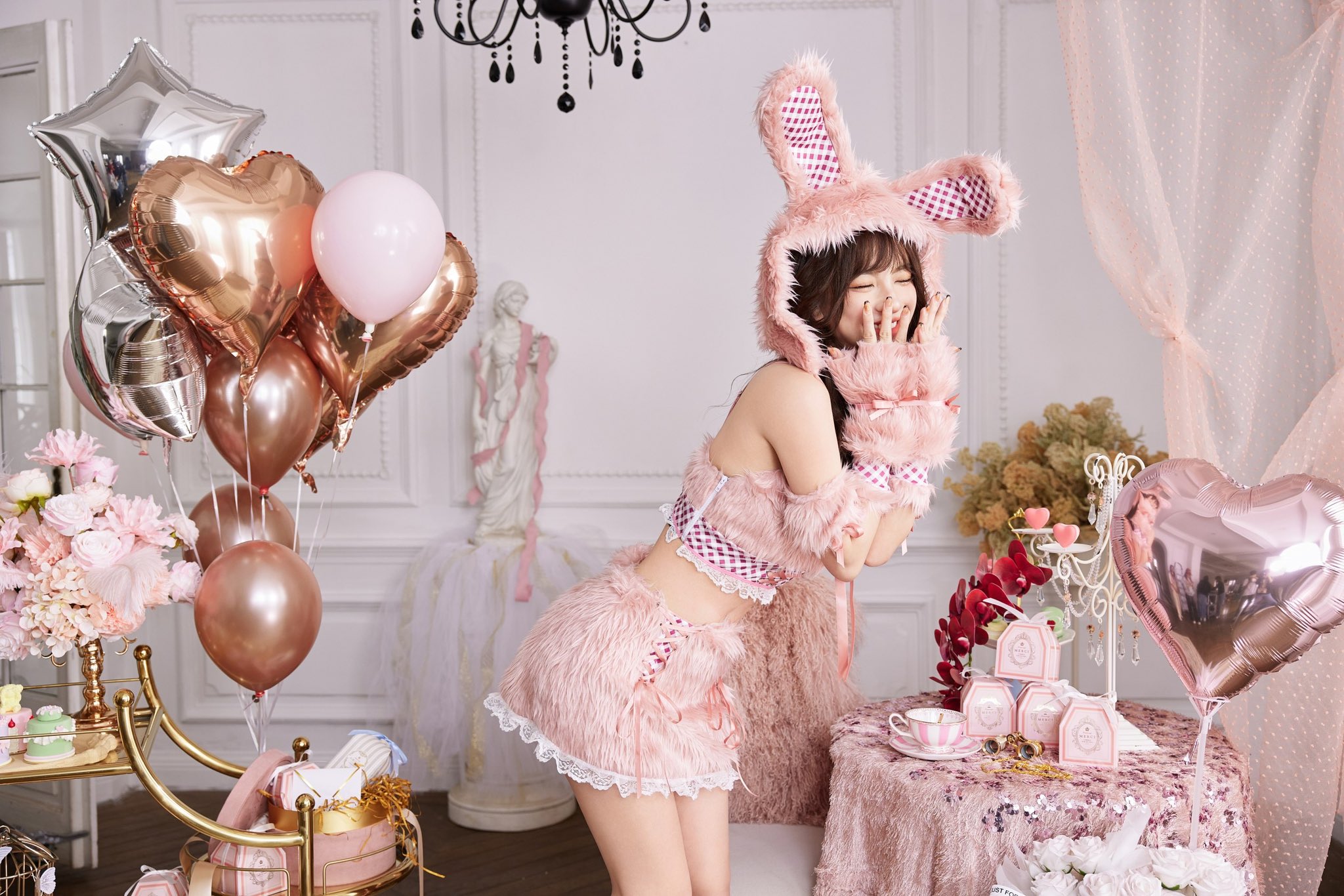 マリームーン クロスバニー ふわふわメレンゲリボンバニー うさぎ