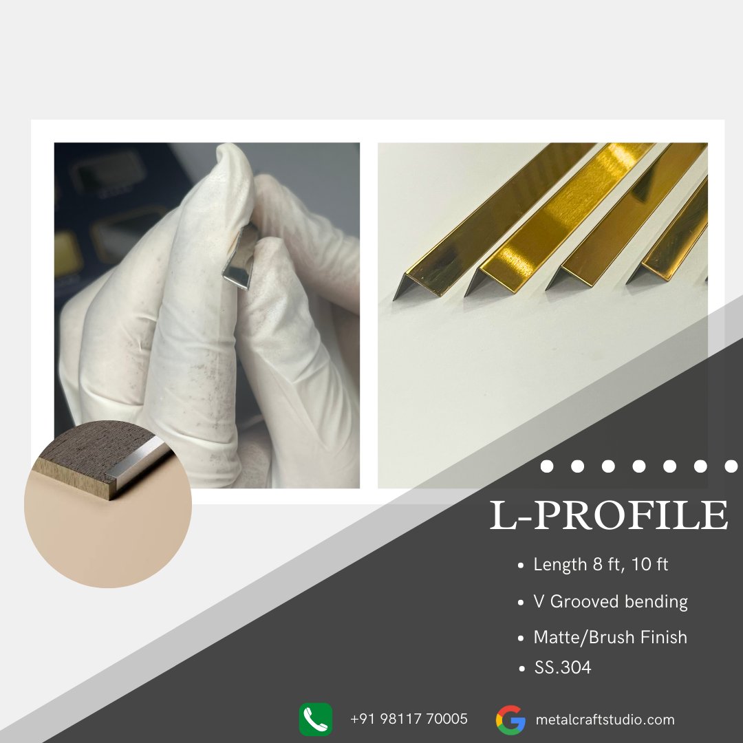 MCS_Delhi's tweet photo. V Grooved L Shape Profiles manufactured by @themetalcraftstudio

👉Made with high-quality Steel (SS 304), our V-grooved L profiles are designed to withstand the elements and provide long-lasting performance.

#MCS #MetalInlay #VgroovedLprofiles #PVDGold #luxurydesign https://t.co/XBfj2sUaMr