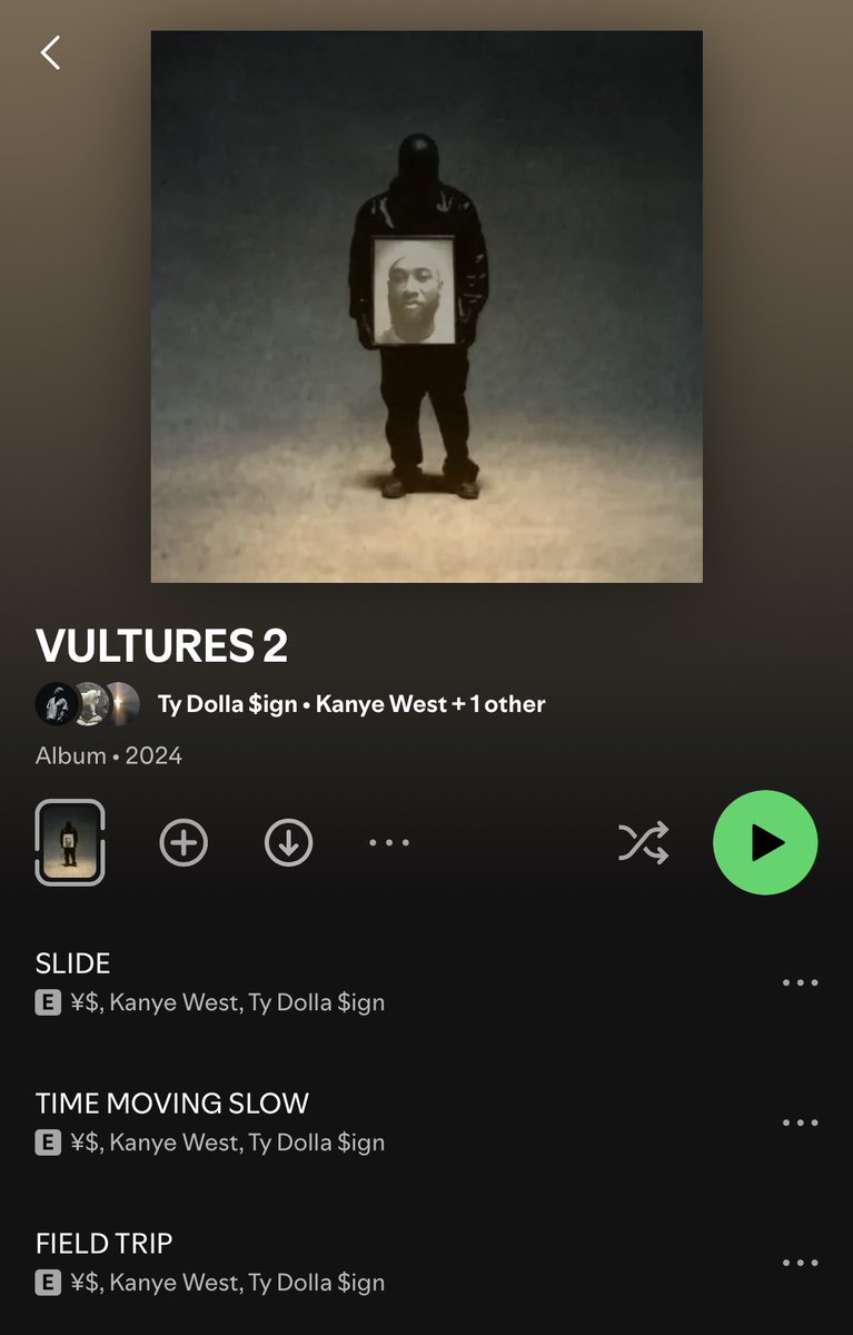 DebatingHipHop_'s tweet photo. VULTURES 2 IS OUT NOW ON SPOTIFY

THEY ACTUALLY DID IT https://t.co/c6Eb3yWULr