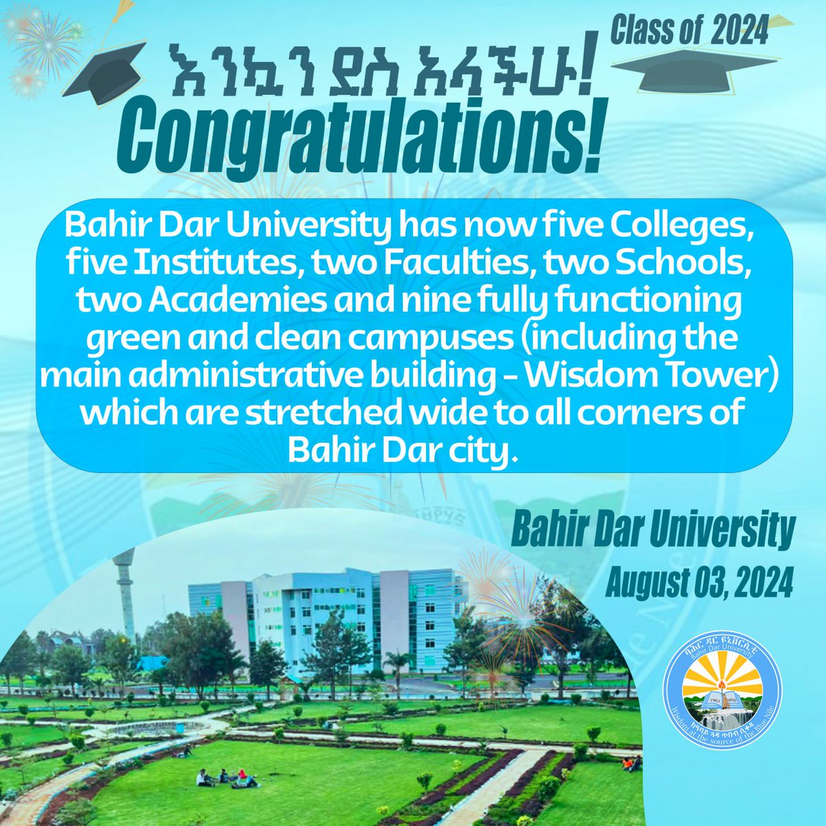 Bahir Dar University (@bduethiopia) on Twitter photo Congratulating our class of 2024, once again, here is what you need to know about BDU. <a href="/bduethiopia/">Bahir Dar University</a> #Congratulations Congratulating our class of 2024, once again, here is what you need to know about BDU. <a href="/bduethiopia/">Bahir Dar University</a> #Congratulations