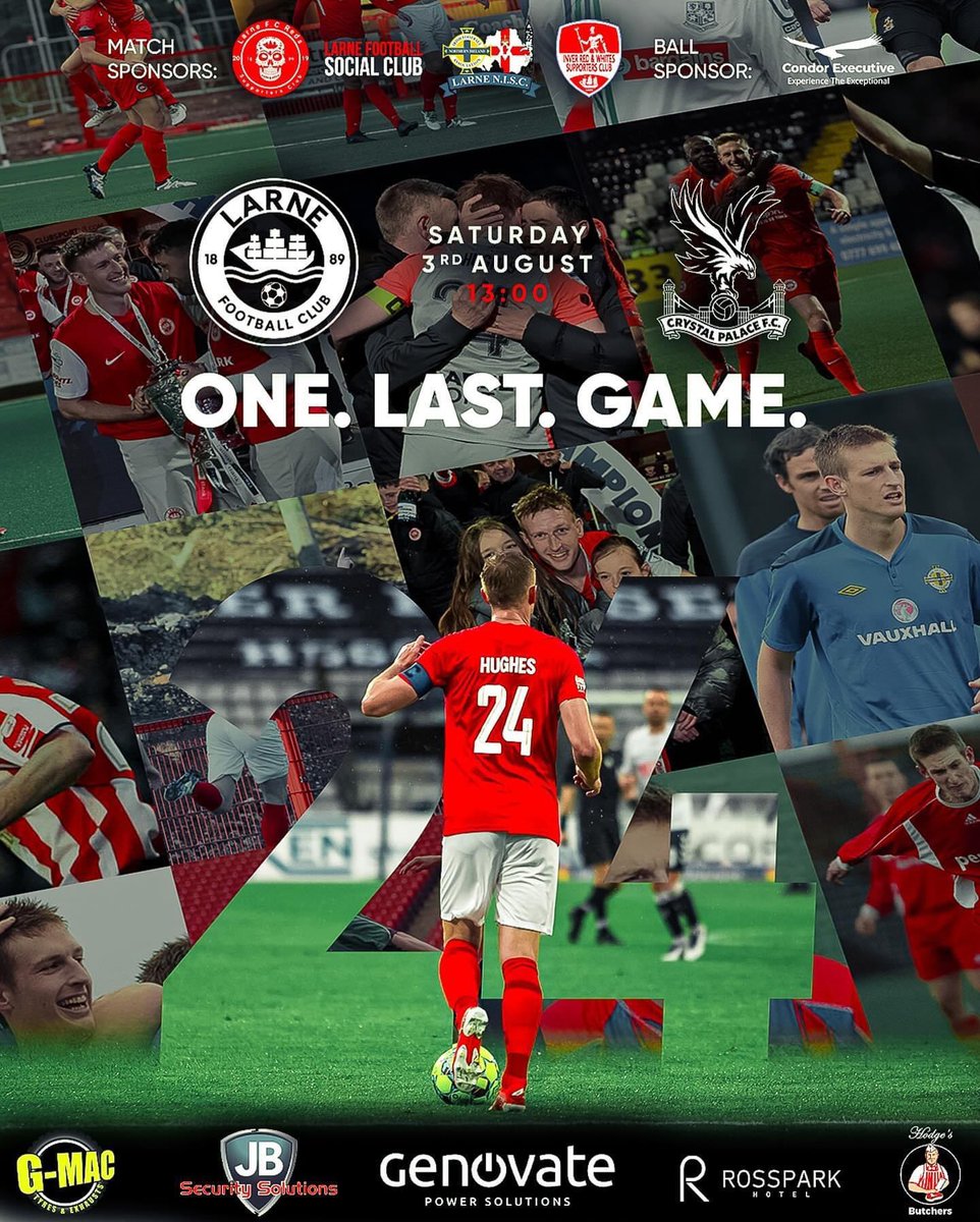 Joel Neill (@joelneill) on Twitter photo Premier League opposition at Inver Park today as <a href="/CPFC/">Crystal Palace F.C.</a> arrive in East Antrim to help us celebrate the career of Jeff Hughes. Gearing up for a big day. KO 1:00pm.
<a href="/larnefc/">Larne Football Club</a>
🎟️👉 larnefc.com/tickets Premier League opposition at Inver Park today as <a href="/CPFC/">Crystal Palace F.C.</a> arrive in East Antrim to help us celebrate the career of Jeff Hughes. Gearing up for a big day. KO 1:00pm.
<a href="/larnefc/">Larne Football Club</a>
🎟️👉 larnefc.com/tickets