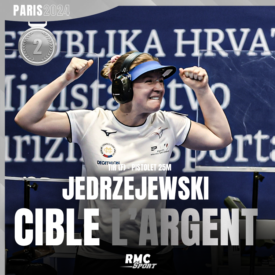 RMCsport's tweet image. 🇫🇷 ET UNE 37E MÉDAILLE POUR LA FRANCE ! 

🥈 Superbe finale de la Française Camille Jedrzejewski, qui décroche une médaille d'argent pour ses premiers JO ! La Sud-Coréenne Yang Jiin prend l'or après un duel palpitant.