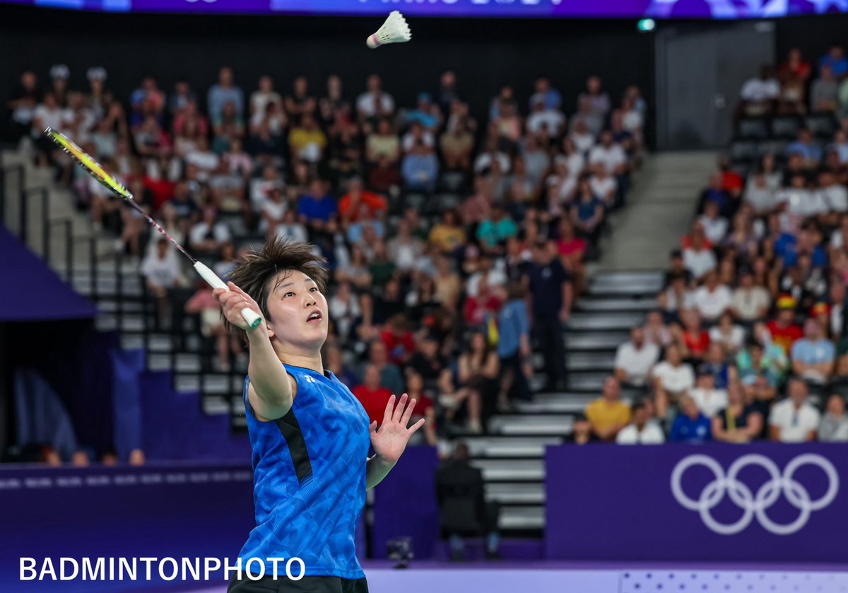 Badminton_BAJ's tweet photo. ⭐️#パリオリンピック2024 ⭐️
#パリ2024      
#バドミントン 8日目
#WS #山口茜 選手は第1シードの選手に1ゲーム目を先取するものの逆転で敗れ、準々決勝敗退。
今大会を5位入賞で終えました👏

この後は
17:50　WS #大堀彩 選手
22:00　WD3位決定戦　
　　　　#シダマツ ペア（志田/松山）

《配信情報》
💻NHKパリオリンピック２０２４サイト
https://t.co/SBggbbDHY4
💻#TVer
 https://t.co/vpYM3paMjp

 《TV情報》
📺TBSテレビ15:00-20:30
　　バドミントン 女子シングルス 準々決勝
　　※最新放送情報は各社HPをご確認ください

#BIRDJAPAN
#TEAMJAPAN       
#一歩踏み出す勇気を      
#WecanFly
#badminton       
#バドミントン
#パリオリンピック2024
#自由に羽ばたけ
#オリンピック