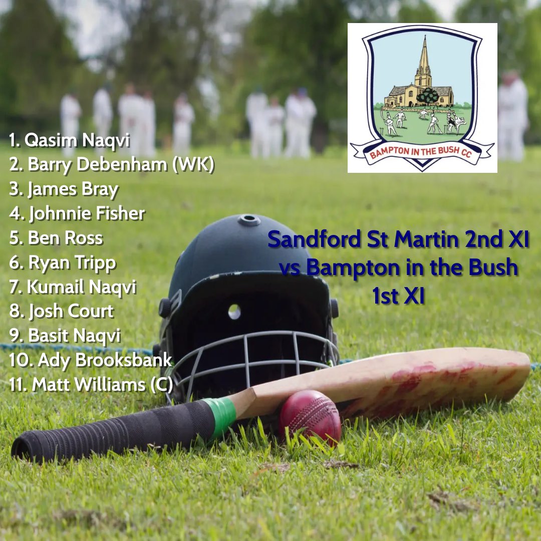 Week 13 sees our 1s travel to <a href="/SandfordCricket/">Sandford St Martin Cricket Club</a>! Our 2s don’t have a game as the opposition couldn’t field a team! Go well to all involved!