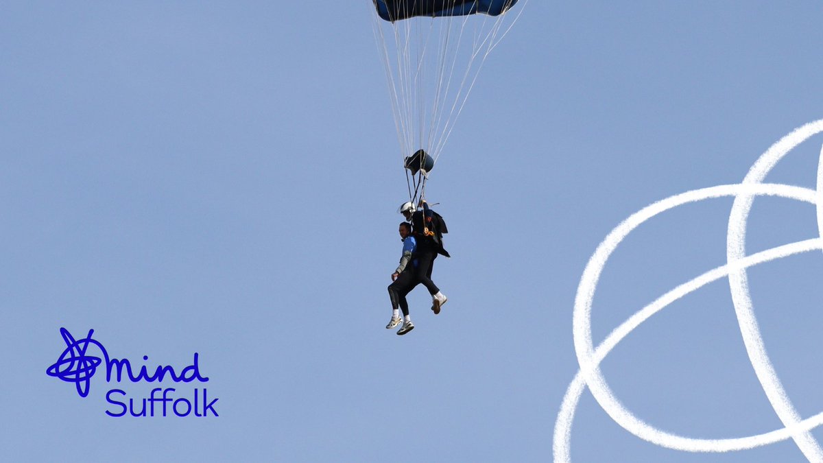 We currently have the following spaces left in the skydive that's taking place in September at @Beccles Airfield:
🪂 1x space at 8.30am
🪂 2x spaces at 10.30am
🪂 14x spaces at 2.30pm

Last years our skydivers raised more than £20,000! 💙

Sign up 👉 suffolkmind.org.uk/get-involved/o…