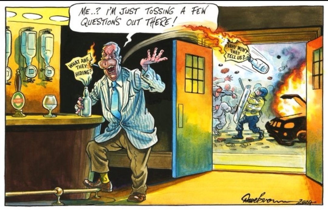 💣The grifters: Nigel Farage, Suella Braverman, Lee Anderson, Richard Tice
The useful idiots: 
Laurence Fox, Katie Hopkins, Darren Grimes,  Isabel Oakeshott, Ben Habib 

💣Media outlets: GB News, Daily Mail, The Sun, Express
 
They are the real cancers.

#Riots