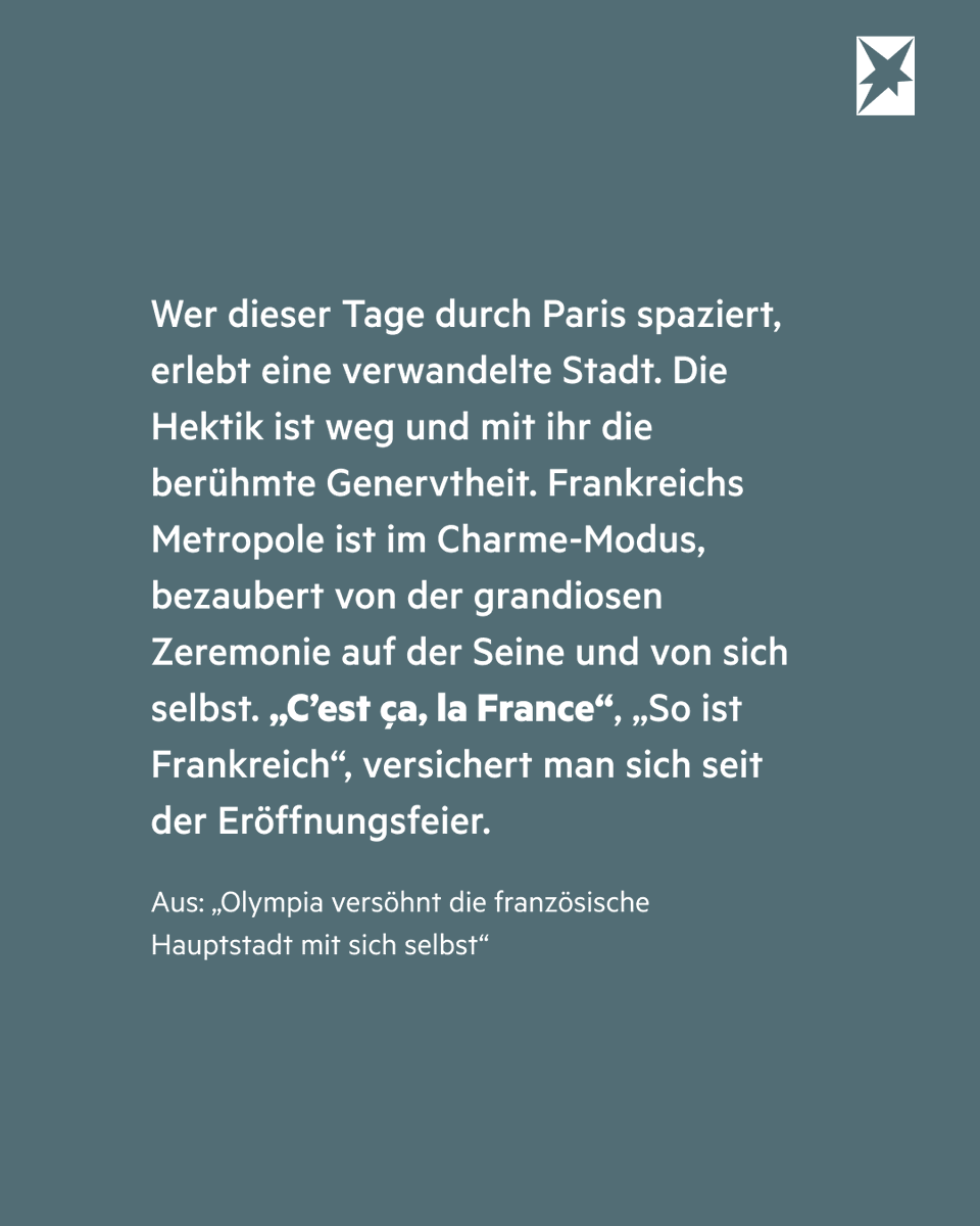 Die Zweifel, die Hektik, die Genervtheit der #Pariser gegenüber Besuchern: all das scheint jetzt während der #Olympischen Spiele plötzlich wie weggeblasen. Wie #Olympia diese Stadt mit sich selbst versöhnt: trib.al/sk6VyoY