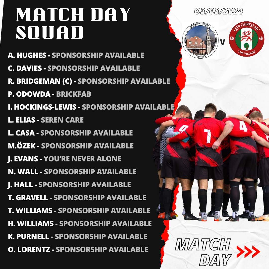 The first competitive game today for our newly formed Development team in the league as they host Cefn Forest AFC down the Welfare!!

Kick off at 2:00pm!
Come along and support the boys!

#UpTheMawr