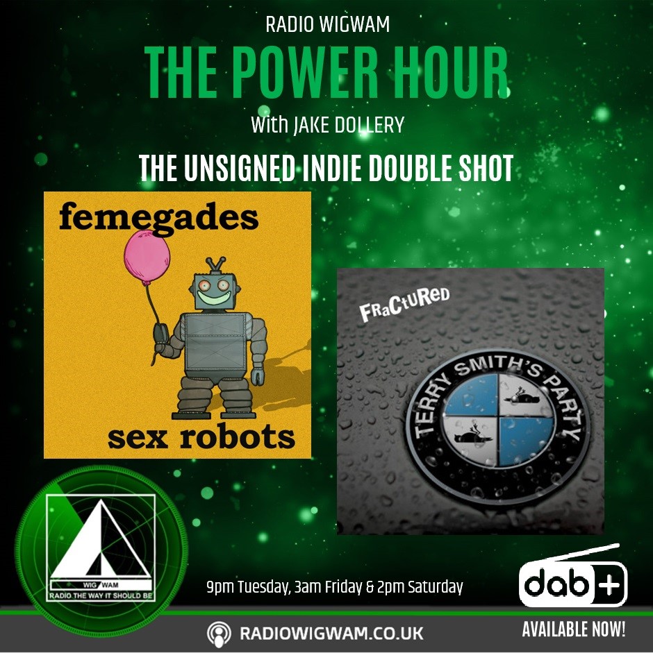 On Radio Wigwam today, my Power Hour show in on at 2pm &amp; it's what you would expect, great tunes, a 70's throw back and the Unsigned Indie Double Shot.
<a href="/femegades/">Femegades</a> 
<a href="/Fracturedgroup/">Fractured</a> 
Tune in via  phone, smart speaker, car &amp; at radiowigwam.co.uk &amp; NOW on #DAB radio #Cardiff