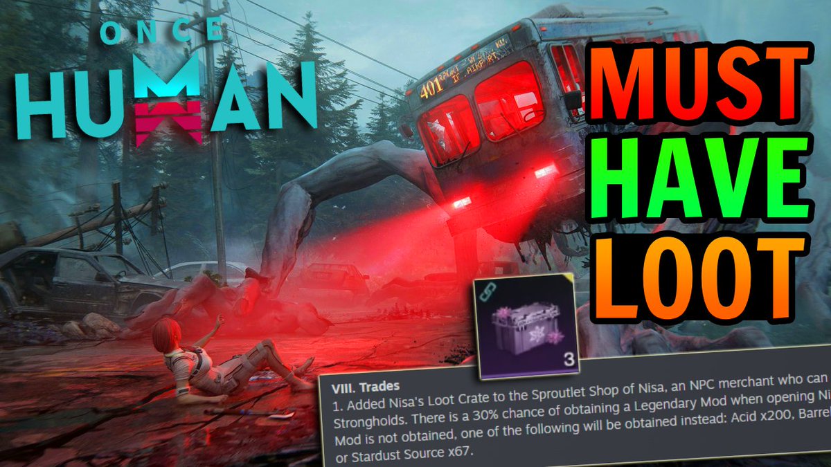 MrInvinn's tweet image. Today I have shared my top tips &amp;amp; tricks on how to get more of the brand new Nisa's loot crates and why you want them!

Watch it here: youtu.be/ItZXkROXHbU

#OnceHuman #OnceHumanGame