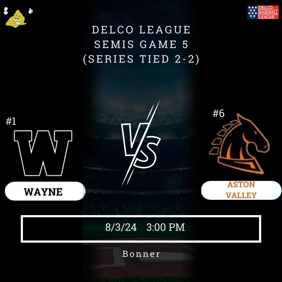 Weather permitting, today we will find out what two teams will be squaring off for the Charlie Kress Trophy 🏆

First up at 1:00, Springfield looks to keep their team of destiny run going and win the continuation of Game 4 to force a Game 5, while Upper Darby looks to advance to