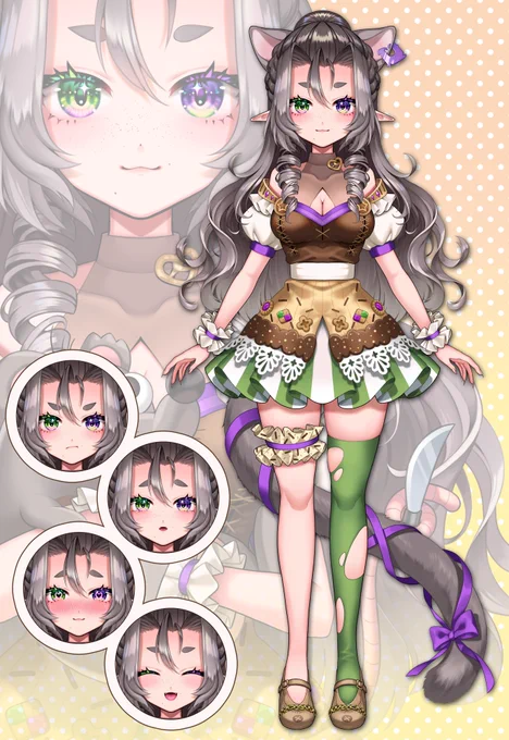    𝗦𝘄𝗲𝗲𝘁𝘆𝗟𝗼𝗮𝗳   ()  I have produced her Vtuber model art! Thank you for the commission#VGenComm 