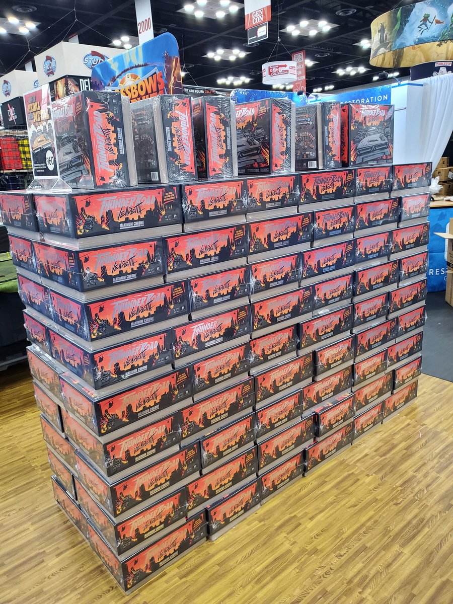 Asdruval Cifuentes (@retroboardgamer) on Twitter photo Gencon day 3
Stop by the <a href="/RestorationGame/">Restoration Games</a> booth 1731 and purchase your copy of Thunder Road Maximum Chrome Edition. Base game and all available expansions in one box. Limited to 100 per day. Gencon day 3
Stop by the <a href="/RestorationGame/">Restoration Games</a> booth 1731 and purchase your copy of Thunder Road Maximum Chrome Edition. Base game and all available expansions in one box. Limited to 100 per day.