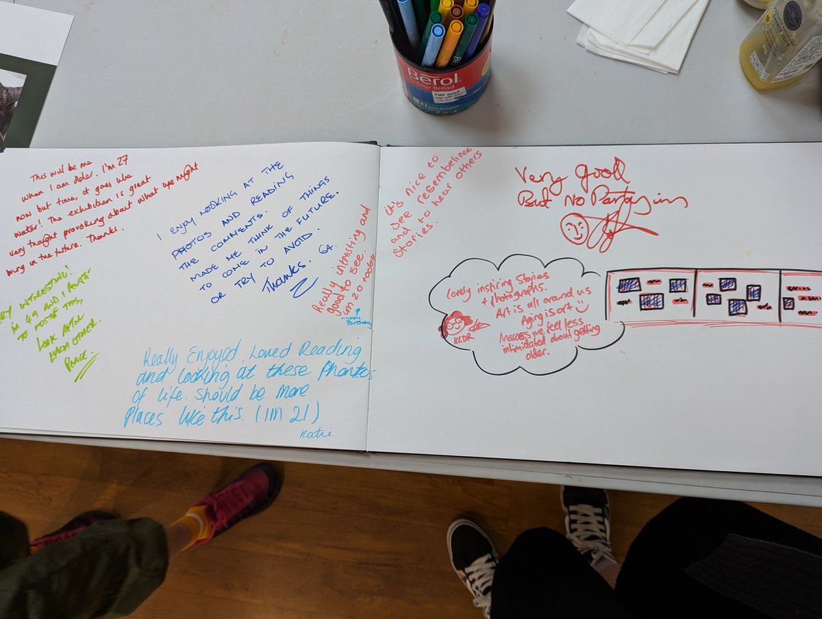 Victoria Cluley (@victoriacluley) on Twitter photo The <a href="/FrailtyEthncity/">Frailty&Ethnicity</a> exhibition visitor book is filling up fast today. It's been lovely to chat with everyone. A guy in his 70s told me he was out until 1am partying yesterday and another in his 80s told me he has a 19 yr old girlfriend. The <a href="/FrailtyEthncity/">Frailty&Ethnicity</a> exhibition visitor book is filling up fast today. It's been lovely to chat with everyone. A guy in his 70s told me he was out until 1am partying yesterday and another in his 80s told me he has a 19 yr old girlfriend.