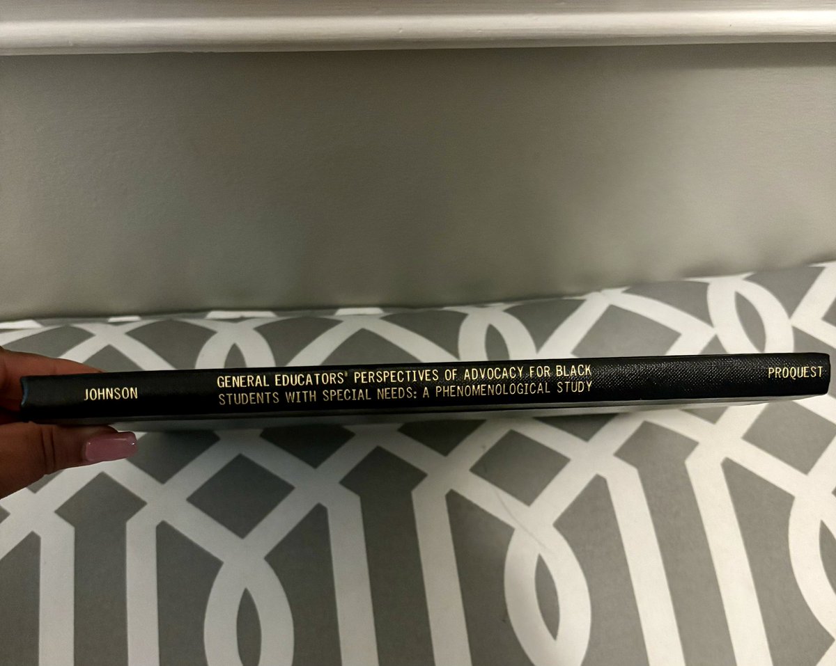 DrTMJohnson's tweet image. I woke up to a 174 page book on my porch this morning. 🙌🏾 #FinishEdD #dissertation #discrit
