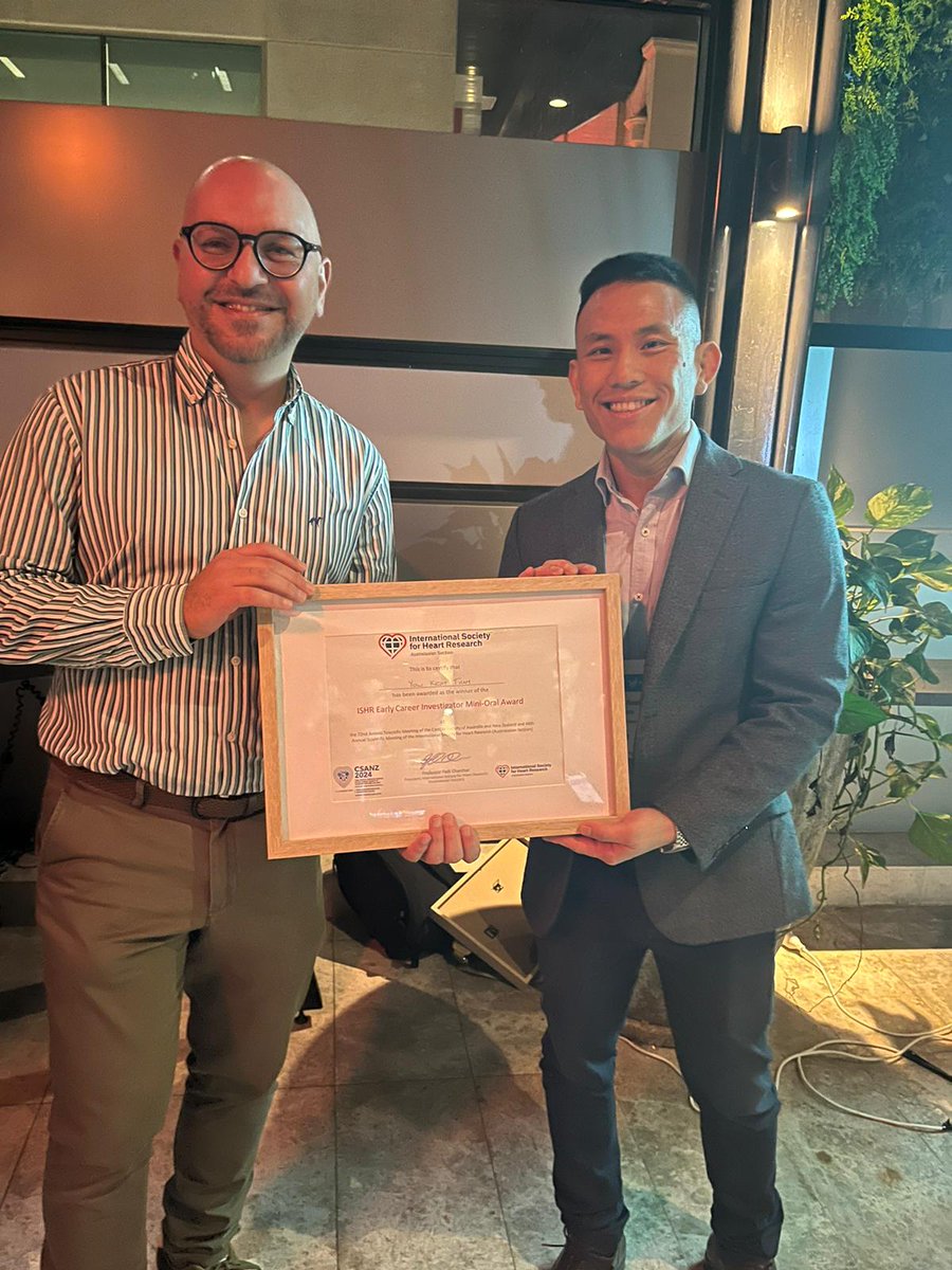 Yow Keat Tham, PhD (@dr_yktham) on Twitter photo I won the #ECI Mini Oral Award! Congrats to <a href="/NicolaSergienko/">Dr Nicola Sergienko</a> for taking the Runner up and other presenters, and <a href="/ISHR_AUS/">ISHR Australasian Section</a> for supporting these prizes. I won the #ECI Mini Oral Award! Congrats to <a href="/NicolaSergienko/">Dr Nicola Sergienko</a> for taking the Runner up and other presenters, and <a href="/ISHR_AUS/">ISHR Australasian Section</a> for supporting these prizes.