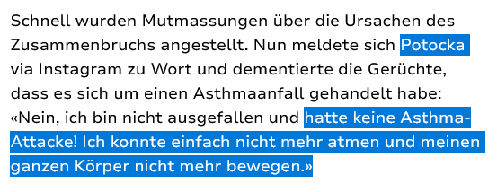 dazugeberin's tweet photo. Die bei #Olympia am Beckenrand zusammengebrochene Schwimmerin #Potocka hatte laut eigener Aussage keinen Asthmaanfall.

Es gibt da so ein Virus, das in Paris aktuell schon bei etlichen Athleten entdeckt wurde.

Aber nee, das muss ja totgeschwiegen werden.

#CovidIsntOver https://t.co/3ZZ4SsXlXs