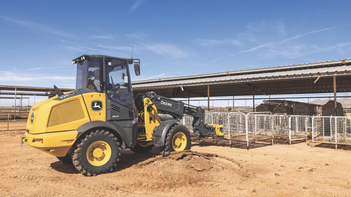 CEGltd's tweet image. John Deere Rolls Out New Extended-Reach 326 P-Tier Telescopic Wheel Loader dlvr.it/TBRnBp #CompactWheelLoaders #JohnDeere #MiniCompactEquipment #WheelLoaders
