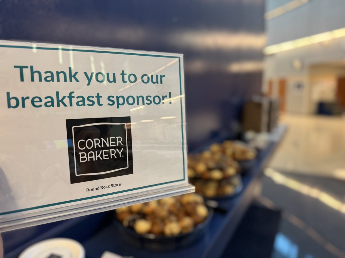 RROCKReady's tweet photo. Everyone is enjoying the coffee and pastries generously donated by @CornerBakery Round Rock! Thank you so much for sponsoring our event! 🙏🙏🙏 https://t.co/uxEZbAB3Wq