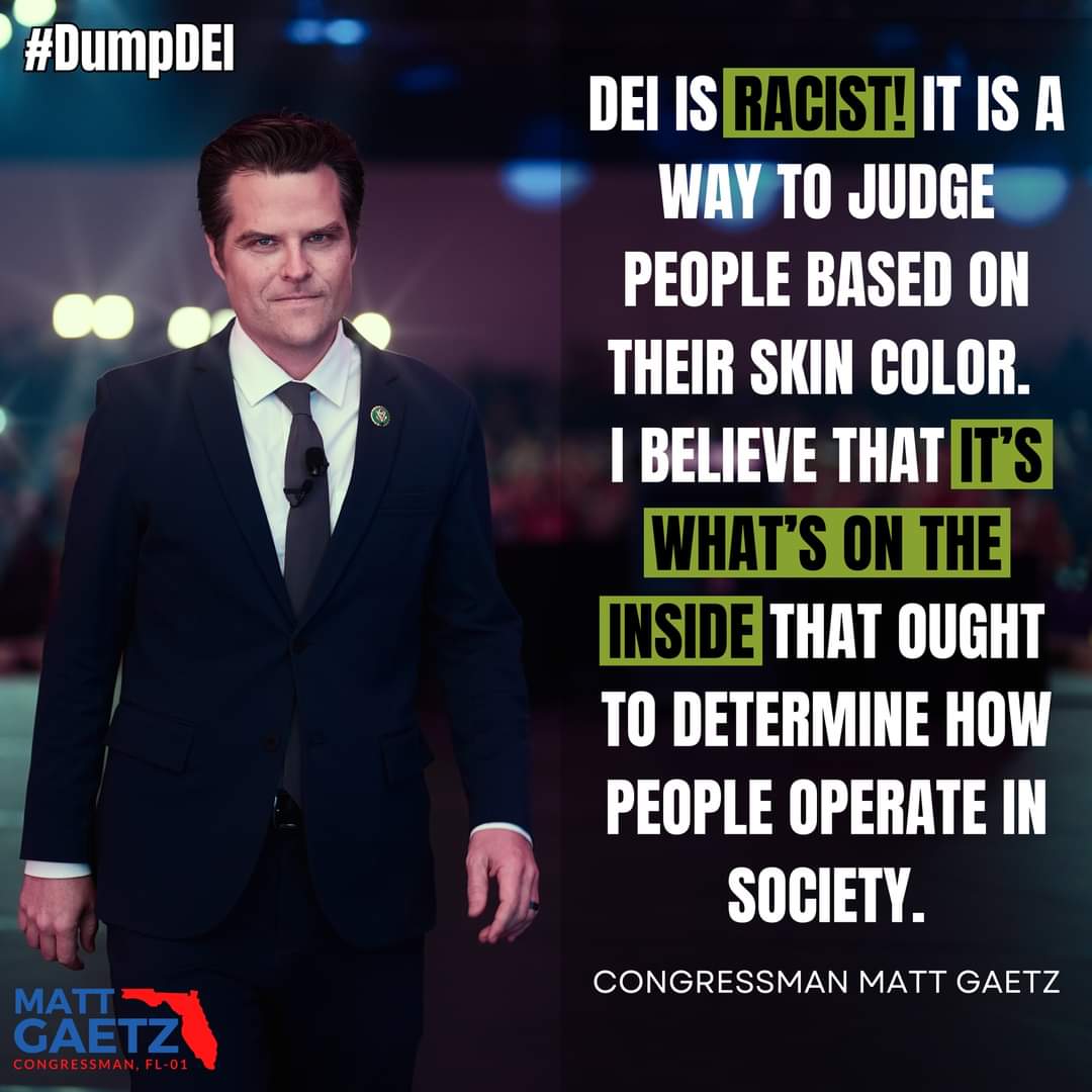 aqdasthetic__'s tweet image. DEI is RACIST!

It is a way to judge people based on their skin color. 

I believe that IT’S WHAT’S ON THE INSIDE that ought to determine how people operate in society.

#DumpDEI