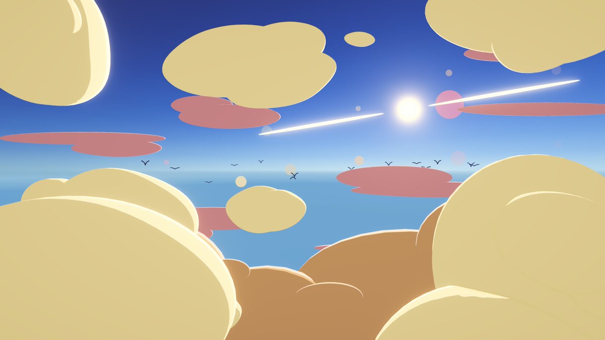 The Amazing Skies stage let's you duke it out high above! Flocks of birds will fly by, be careful of heavy winds! 🌤️ #screenshotsaturday #indiedev #gamedev