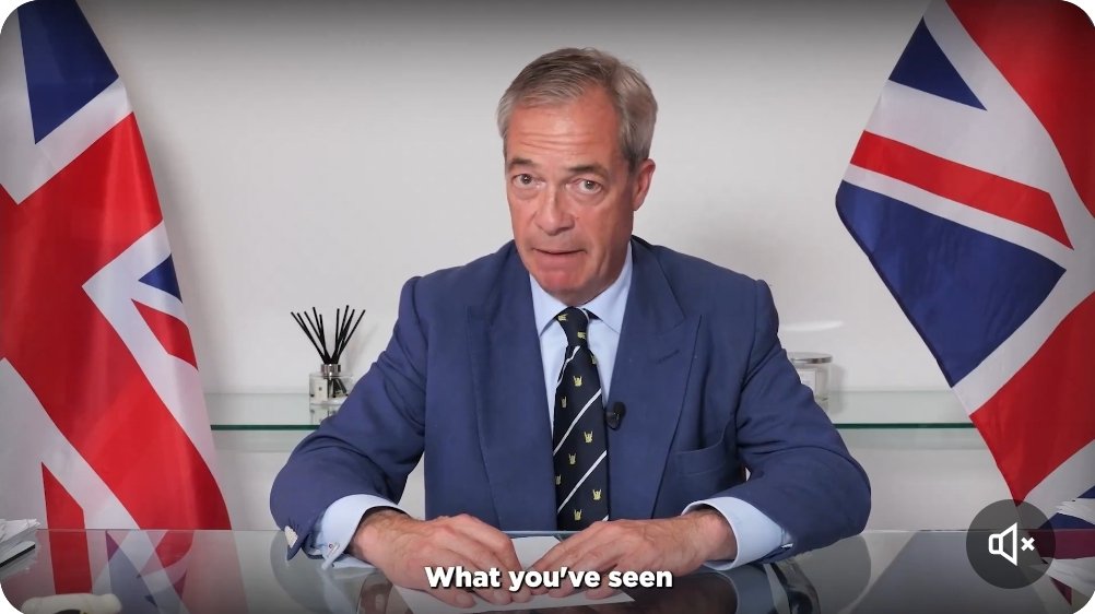 nickreeves9876's tweet photo. Threatening violence for political ends is legally classed as terrorism. Inciting  violence is a crime. It is absolutely clear that Farage is using his public position to incite violence, and in doing so, he is engaging in the terrorist offence of threatening violence for political ends.

If he were not doing this, he would condemn the violence without equivocation, and he would make clear that nothing in the present political or social context justifies or excuses such actions. 

He will not do that because he is a political parasite feeding off the tragic deaths of three children.

And how does he know that there will be more violent protests? Has he informed the police about what he knows?

This piece of political scum has no right to defile the Union Flag with his Putinist filth.