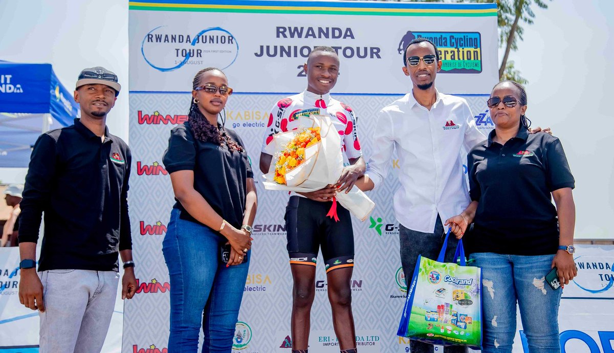 cyclingrwanda's tweet photo. #RwandaJuniorTour 2024
Mountain Classification Final sponsored by @EriRwandaLtd
🥇Ruhumuriza Aime (CCA) 11pts
🥈Niyongira Vianney (Nyabihu) 6pts
#Rwanda #Import #Export #Indomie #Colgate #Blueband #RedBull #JohnnieWalker #SkyVodka #Pakmaya #SantaLucia #Nestle #EvyBaby https://t.co/jBvZ3hqRKF