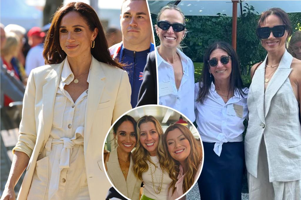 nypost's tweet photo. Celebs avoided photos with Meghan Markle at Hamptons summit: report https://t.co/AJ4rSKbeTX https://t.co/C82MGYasRk