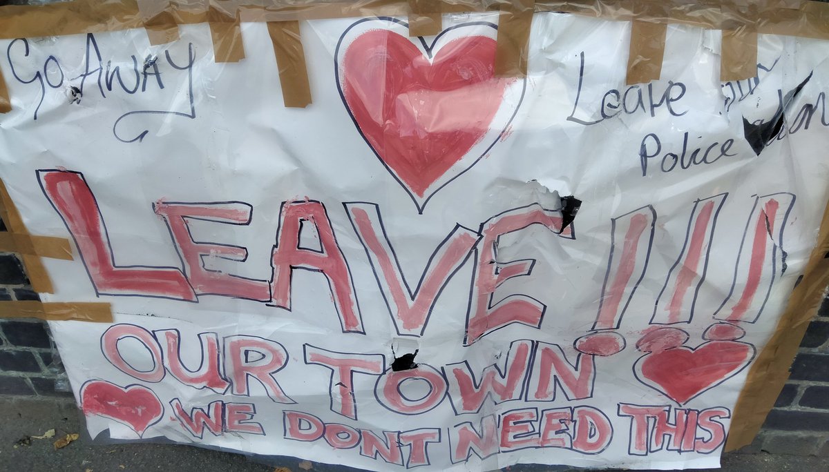 Not sure there's much appetite for football in Southport after this week but <a href="/southport_fc/">Southport Football Club</a> are raising funds for Alder Hey Children's Hospital &amp; fans are giving generously. There's a banner nearby aimed at the rioters: Leave Our Town - We Don't Need This #SouthportTogether
