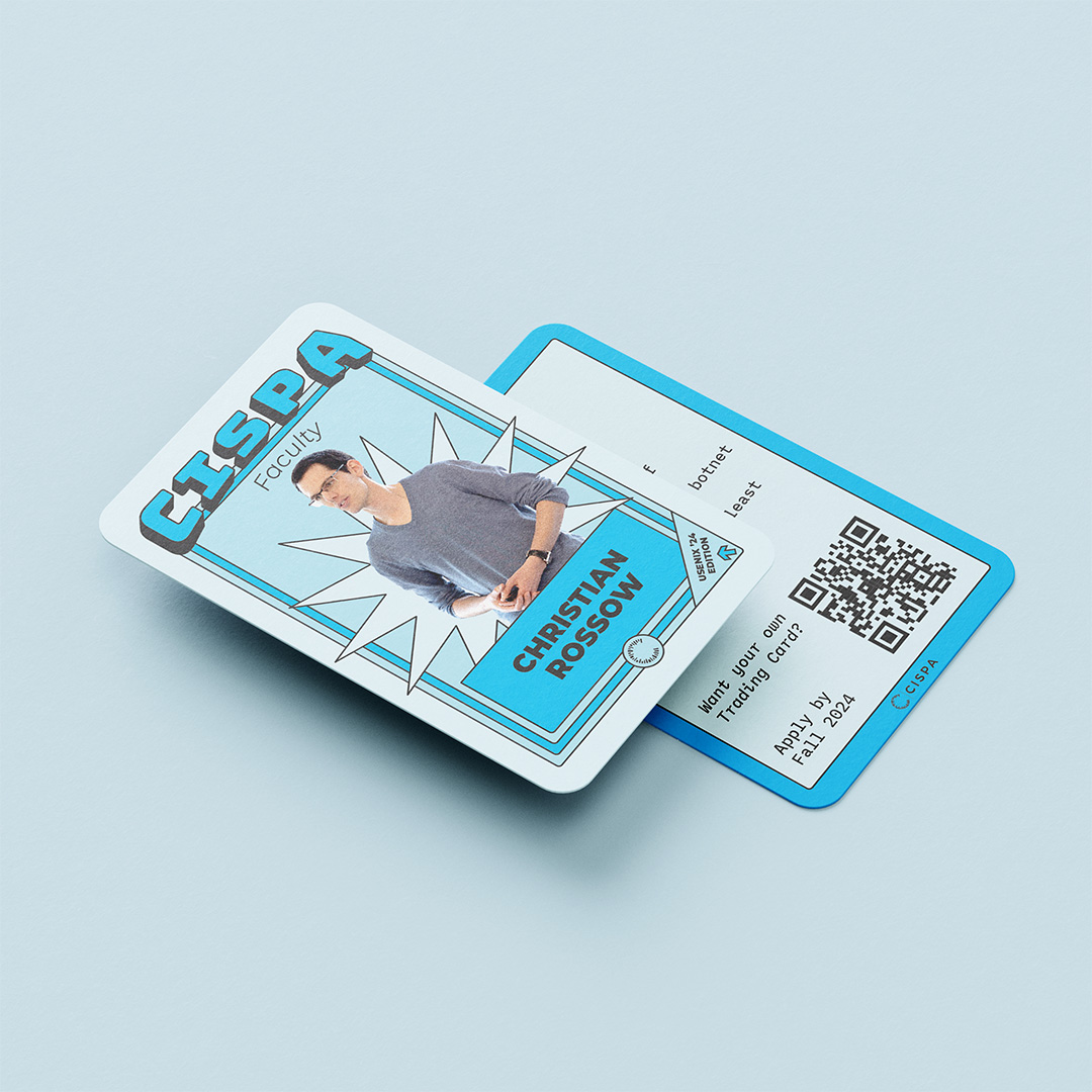 Christian Rossow (<a href="/chrossow/">Christian Rossow (@rossow@infosec.exchange)</a>), whose student actually got a visa in time for the US - meaning he'll have a card in his absence even! Also, he'll have time to do more research into network security in the meantime.