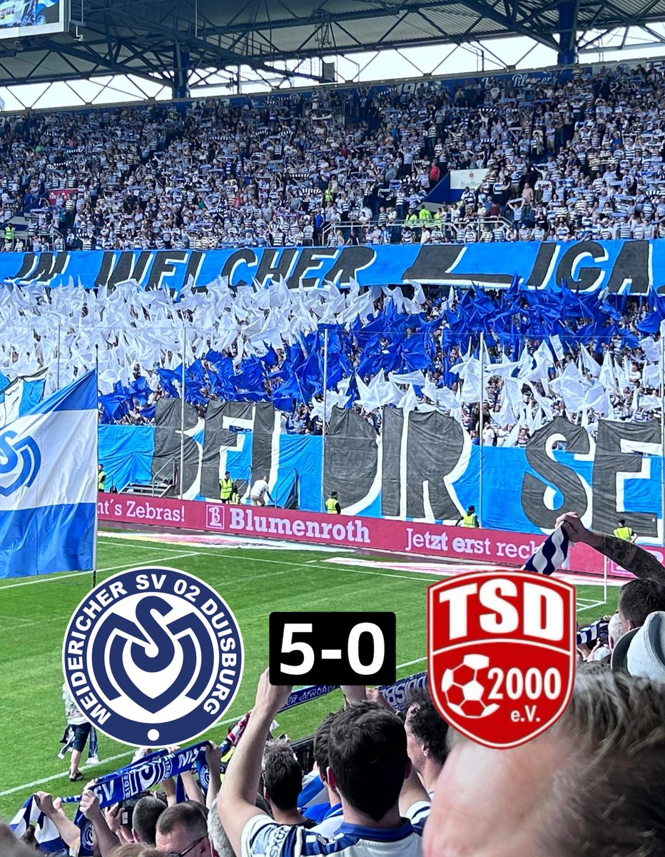MSVDuisburgENG's tweet photo. ⭐️⭐️⭐️⭐️⭐️

Statement win. 

Enjoy it Zebra fans, we deserve this one. 💙🦓 

#Duisburg #MSVTDO #RLWest https://t.co/BVbvoucNIX