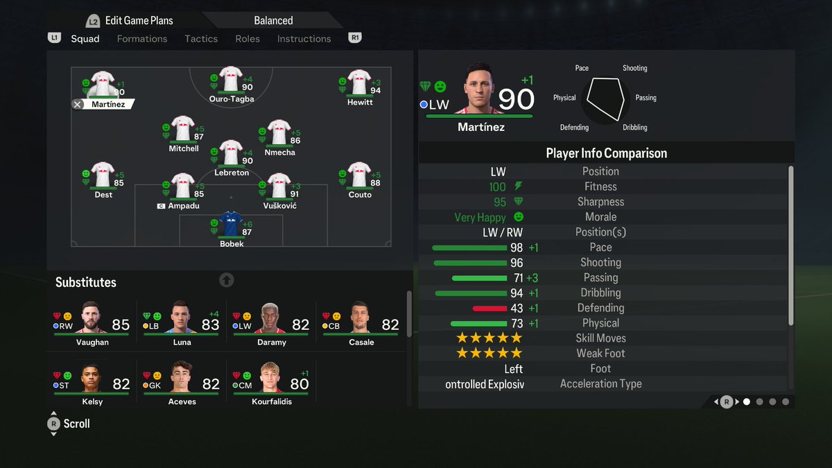philthegamer69's tweet photo. Red Bull London* (Create A Club) squad for 2028/29 season.
*The club is fictional, & is a just a concept. It'll be cool if Red Bull brought a football team in London.
Kit/crest mods were designed by myself and were used in this rebuild. #FC24 #careermode #createaclub #mods https://t.co/u5twfaQxDW
