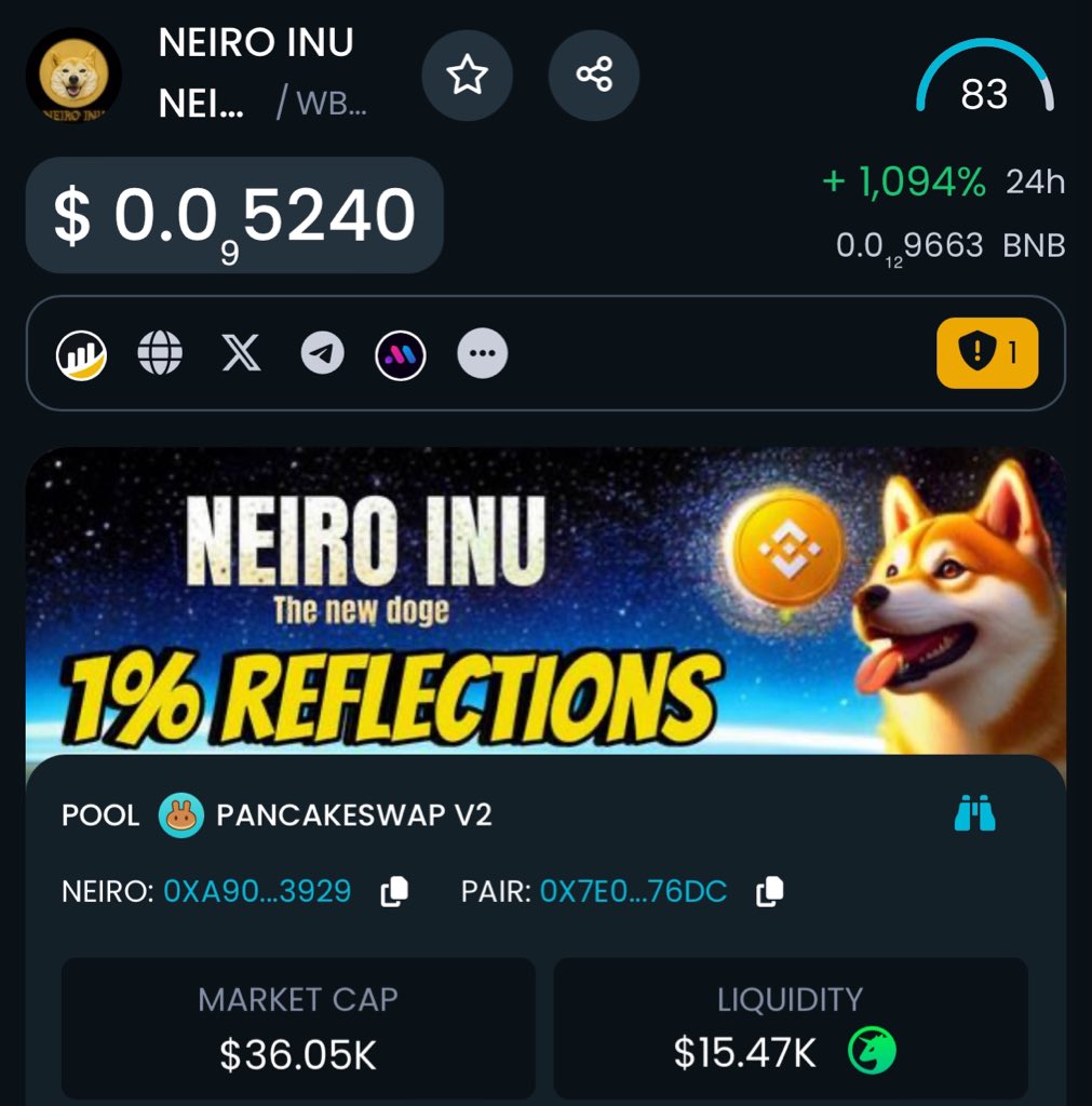 Neiroinubsc's tweet photo. #Dextool updated successfully 🚀✅

https://t.co/a8LEytQMop

Lets go moon now #woof🚀🦮 https://t.co/QrCMuggfR7