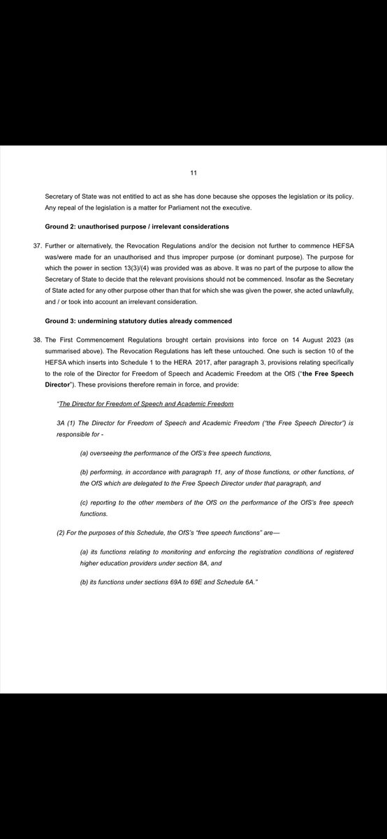 Francis_Hoar's tweet image. It’s actually quite a narrow point. A power to issue a commencement order includes a power to revoke it but not if the contrary intention appears.