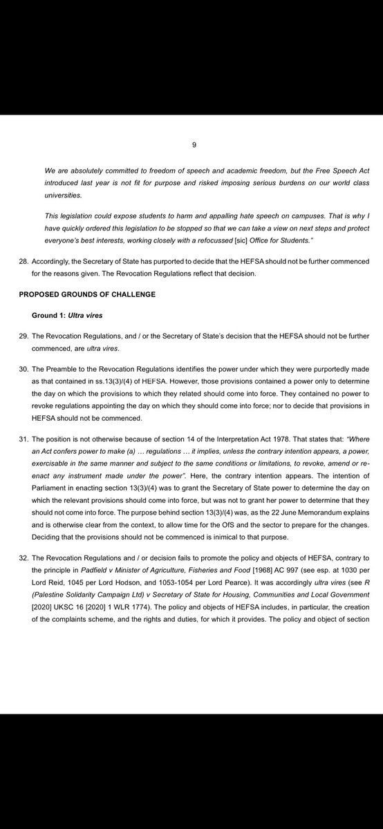 Francis_Hoar's tweet image. It’s actually quite a narrow point. A power to issue a commencement order includes a power to revoke it but not if the contrary intention appears.