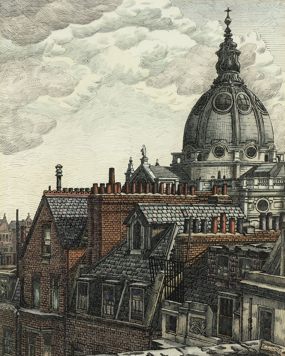 ArtGuideAlex's tweet photo. The Dome of the Brompton Oratory 1936 #CharlesGinner https://t.co/nySo3TEbew