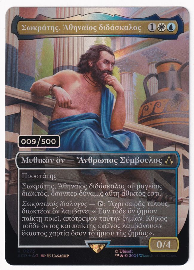 MTG アサシンクリード アテナイの教師、ソクラテス シリアルナンバー FOIL エッチング・Foil】(250)《アテナイの教師、ソクラテス/Sokrates