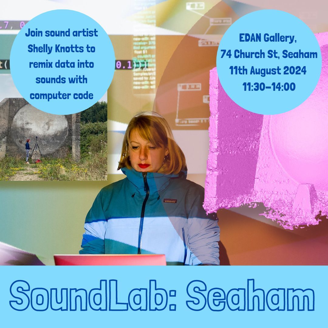 Ever wondered how environmental data can be remixed into sound? 🎶 Join us for "Coding Soundscapes" with artist Shelly Knotts on Sunday, August 11th, from 11:30 - 14:30 at EDAN Gallery, Seaham. No coding experience needed, ages 8+

buff.ly/3LOuv9G

#SeahamEvents #Coding