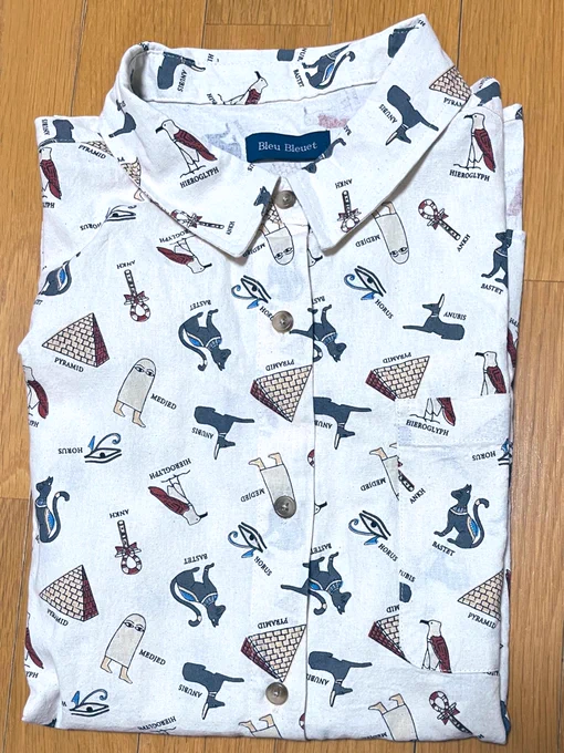 急にエジプト神柄のシャツが欲しくてたまらなくなったので買いました