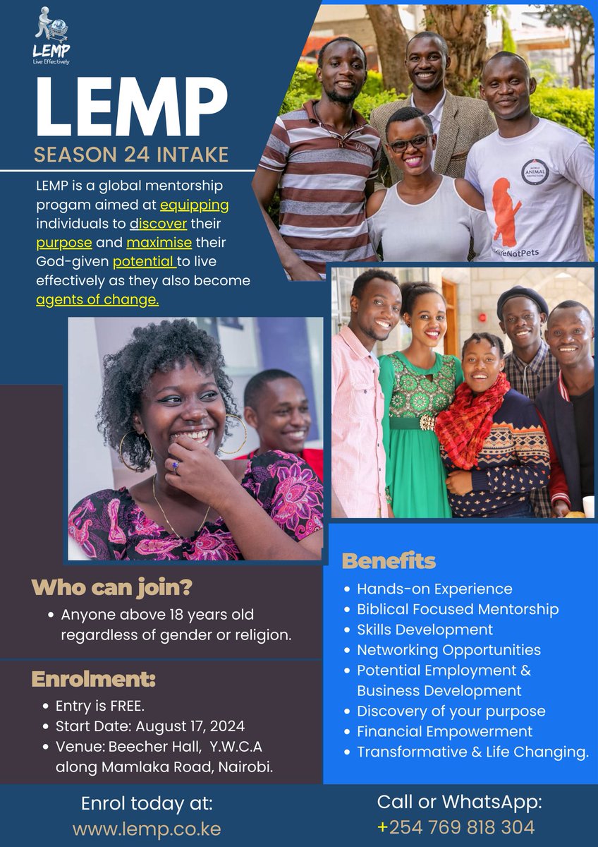 LEMPMentorship's tweet photo. Life was never meant to be ordinary, or simply a series of predictable, demanding and exhausting events. Life was meant to be lived effectively with our potential maximised to the fullest. Enrol today for #LEMP Season 23 and discover how to #LiveEffectively. https://t.co/nDUgCrALGa