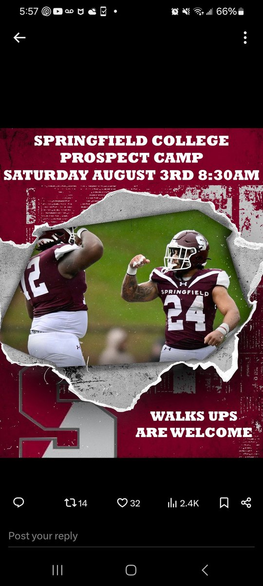 ShabreceFuller's tweet photo. I will be competing  @_SCFootball prospect camp today. Thank you for the opportunity. @Mike_Cerasuolo  @CoachStraley @jerryflora1 https://t.co/6fFZ3fyYaY